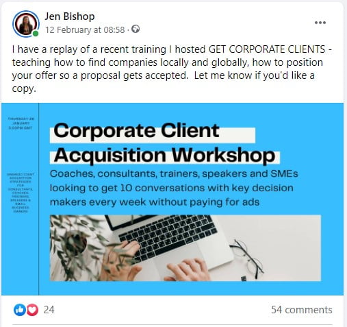 The One Free Facebook Post That Gained Me 43 Leads, 6 Calls and 1 High Ticket Client 