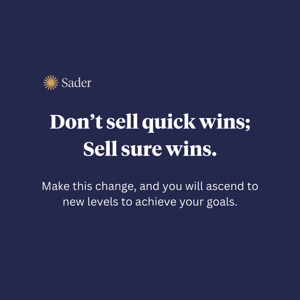 Don’t Sell Quick Wins | Jen Bishop Consulting best lead generation agency in London UK a